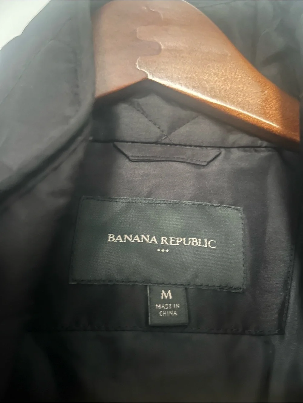 Banana Republic Men's Black Quilted Vest Jacket